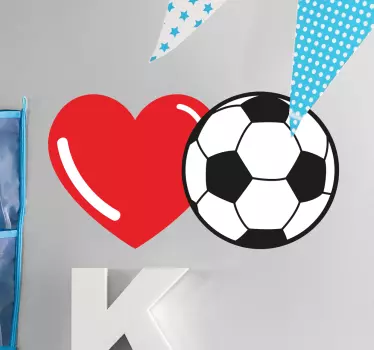 Sticker ballon coeur - TenStickers