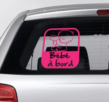 Sticker bébé à bord dessin - TenStickers