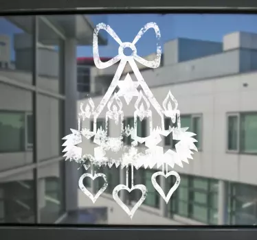 Sticker bougies noel pochoir - TenStickers