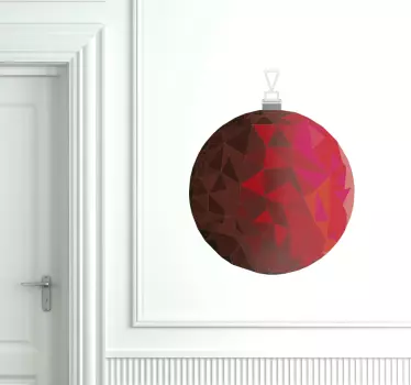 Sticker boule de noël rouge - TenStickers