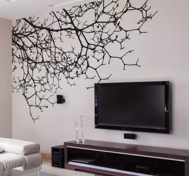 Sticker mural salon branches d'arbre - TenStickers