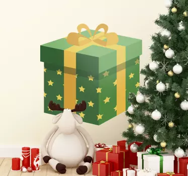 Sticker cadeau Noël - TenStickers