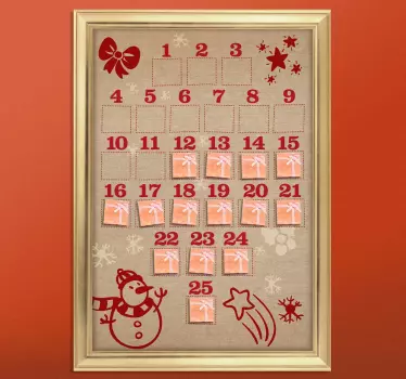 Sticker calendrier de l'avent - TenStickers
