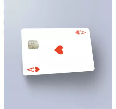 Autocollant pour carte bancaire As de Cœur - TenStickers