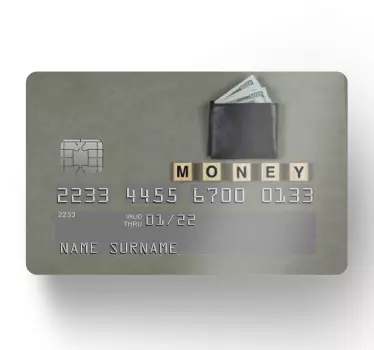 Sticker carte bancaire carte de paiement argent - TenStickers