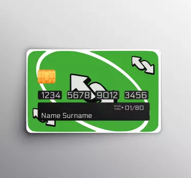 Sticker carte bancaire carte de paiement verte - TenStickers