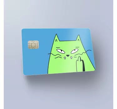 Sticker carte bancaire chat provocateur - TenStickers