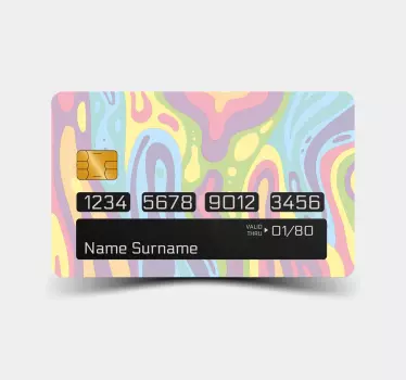 Sticker carte bancaire concept abstrait lumineux - TenStickers