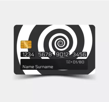 Sticker carte bancaire conception de motif en spirale - TenStickers