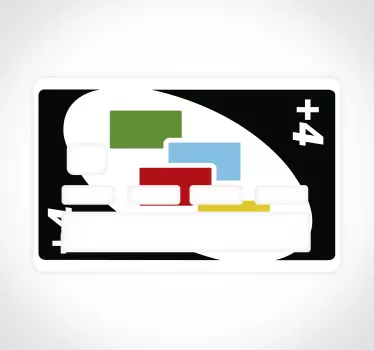 Sticker carte bancaire création de carte vibrante - TenStickers