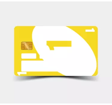 Sticker carte bancaire design de carte jaune - TenStickers