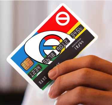 Sticker carte bancaire design de carte vibrant - TenStickers