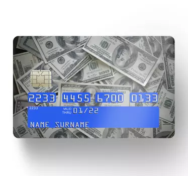 Sticker carte bancaire design élégant - TenStickers