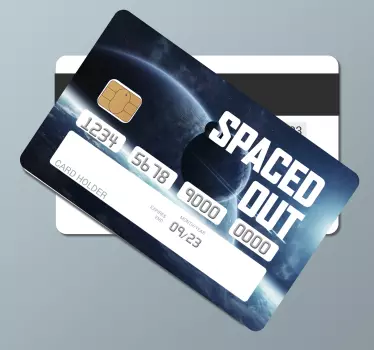 Sticker carte bancaire design spatial - TenStickers
