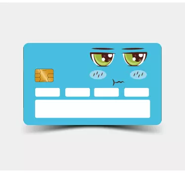 Sticker carte bancaire expression faciale mignonne - TenStickers