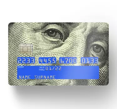 Sticker carte bancaire face de carte de crédit - TenStickers
