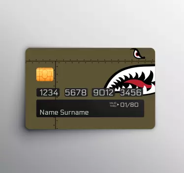 Sticker carte bancaire illustration de personnage féroce - TenStickers