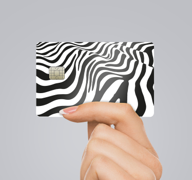 Sticker carte bancaire imprimé zèbre original - TenStickers