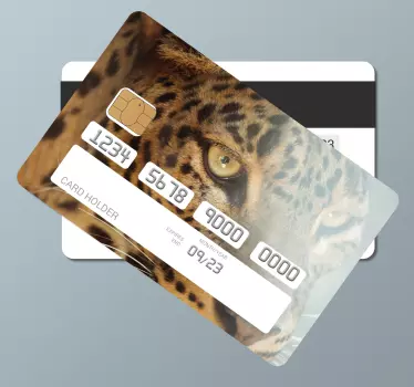 Sticker carte bancaire léopard - TenStickers