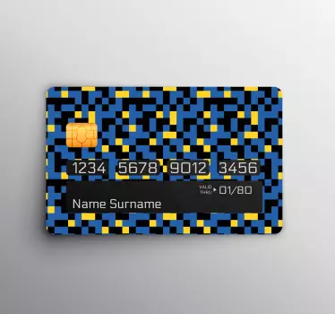 Sticker carte bancaire motif abstrait - TenStickers