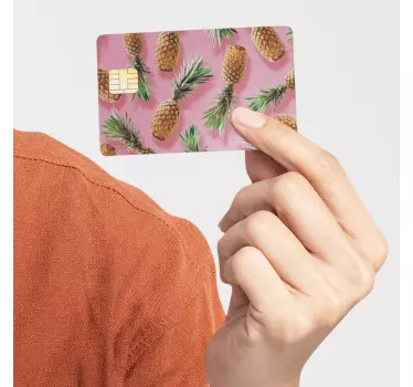 Sticker carte bancaire motif ananas - TenStickers