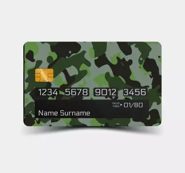 Sticker carte bancaire motif camouflage - TenStickers