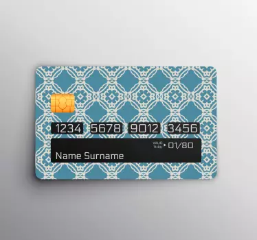 Sticker carte bancaire motif élégant - TenStickers