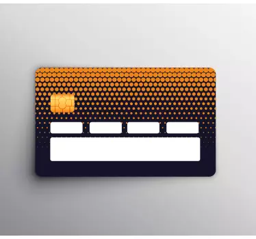Sticker carte bancaire motif en nid d'abeille - TenStickers