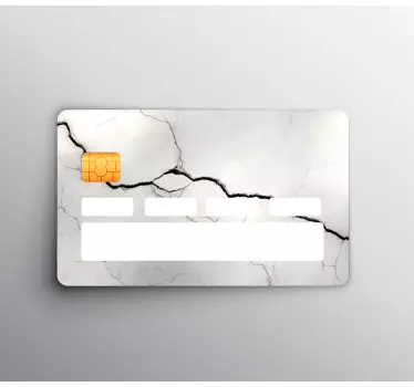 Sticker carte bancaire motif marbre fissuré - TenStickers
