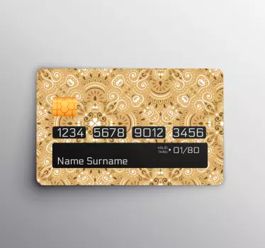 Sticker carte bancaire motif orné - TenStickers
