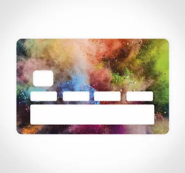 Sticker carte bancaire texture abstraite colorée - TenStickers
