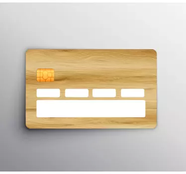 Sticker carte bancaire texture bois - TenStickers