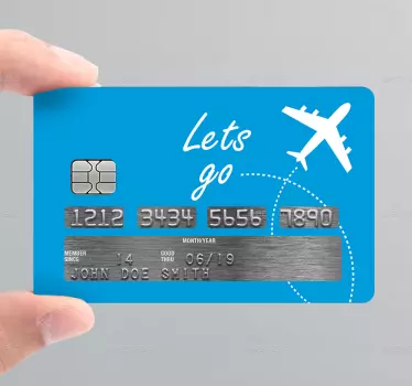 Sticker carte bancaire thème voyage - TenStickers