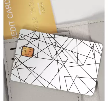 Sticker carte bancaire lignes - TenStickers