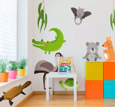 Sticker Maison Animaux d'Australie - TenStickers