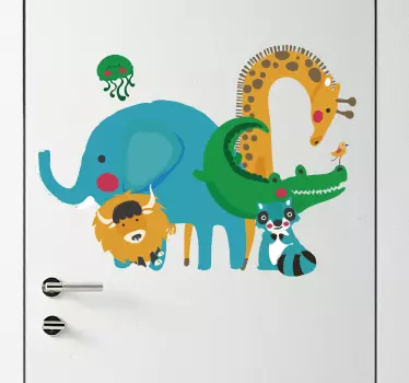 Sticker Maison Porte Animale de la Jungle - TenStickers