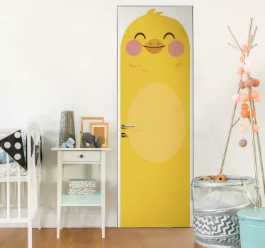 Sticker Maison Poussin Jaune - TenStickers