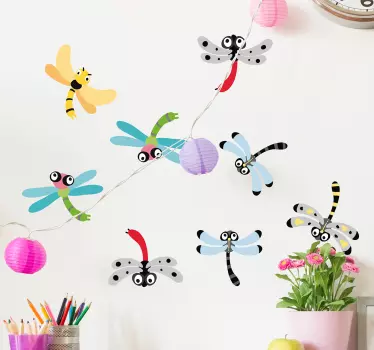 Sticker Maison Set de Libellule pour Enfants - TenStickers