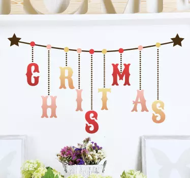 Sticker Christmas guirlande - TenStickers