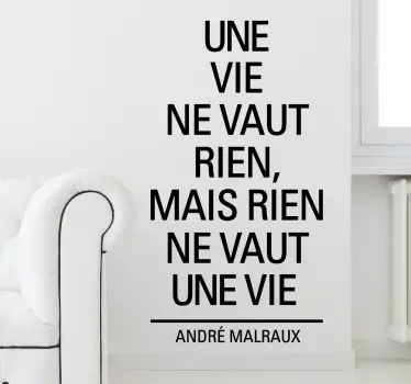Sticker citation André Malraux - TenStickers