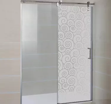 Sticker cloison douche ondes - TenStickers
