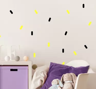 Sticker couleur uni composition de points colorés - TenStickers