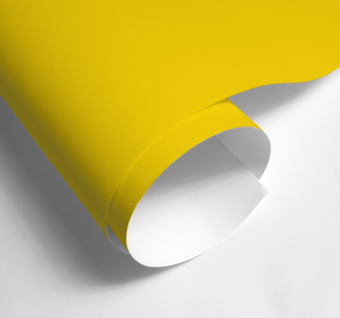 Sticker couleur uni jaune brillant mat - TenStickers
