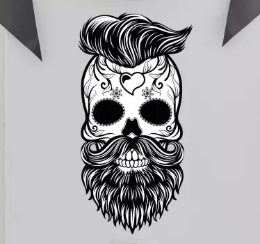 Sticker crâne hipster - TenStickers