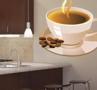 Sticker cuisine café au lait - TenStickers