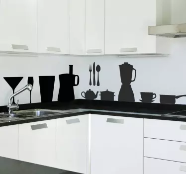 Sticker cuisine vaisselle et couverts - TenStickers
