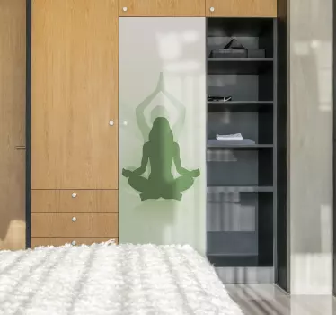 Sticker déco Meuble et porte Yoga - TenStickers