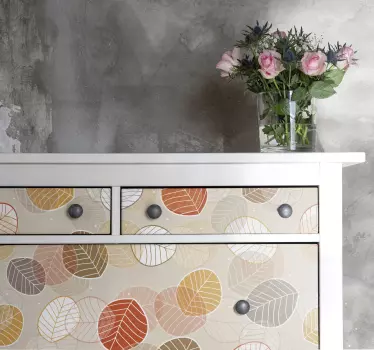 Papier autocollant meuble Feuilles d'automne - TenStickers
