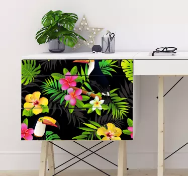 Sticker pour meuble motif tropical - TenStickers