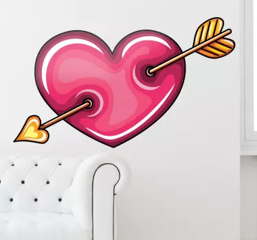 Sticker décoratif cœur Cupidon - TenStickers